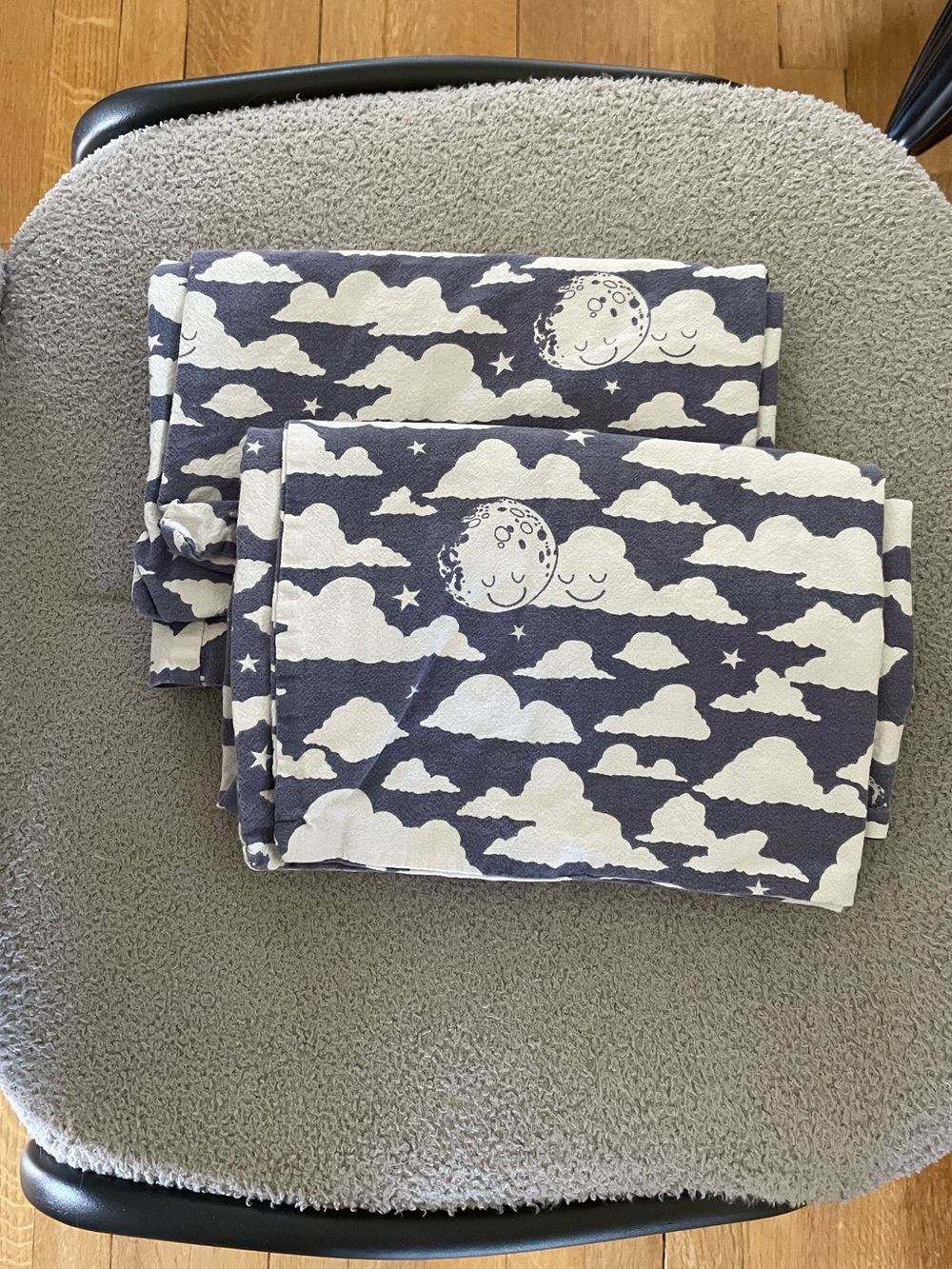 Vintage Moon and Cloud Pillowcase Set